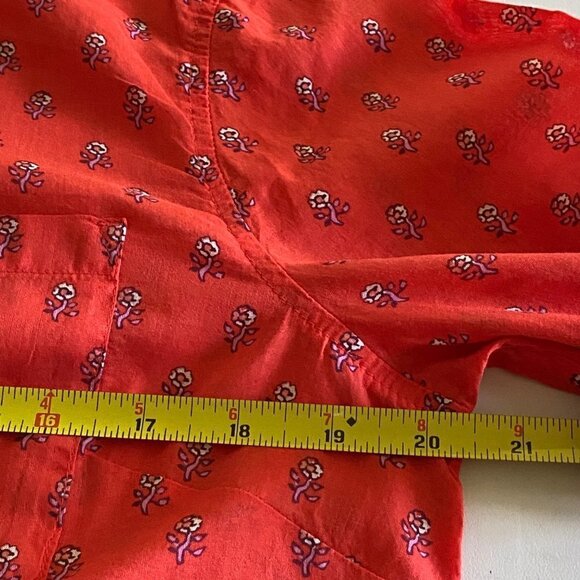 Gap Women's Floral Button Down Summer Shirt/Top. Size Medium. 100% Cotton - Picture 9 of 10